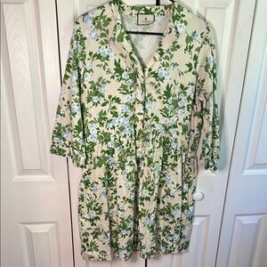 Tuckernuck - Floral Green and Cream Dress